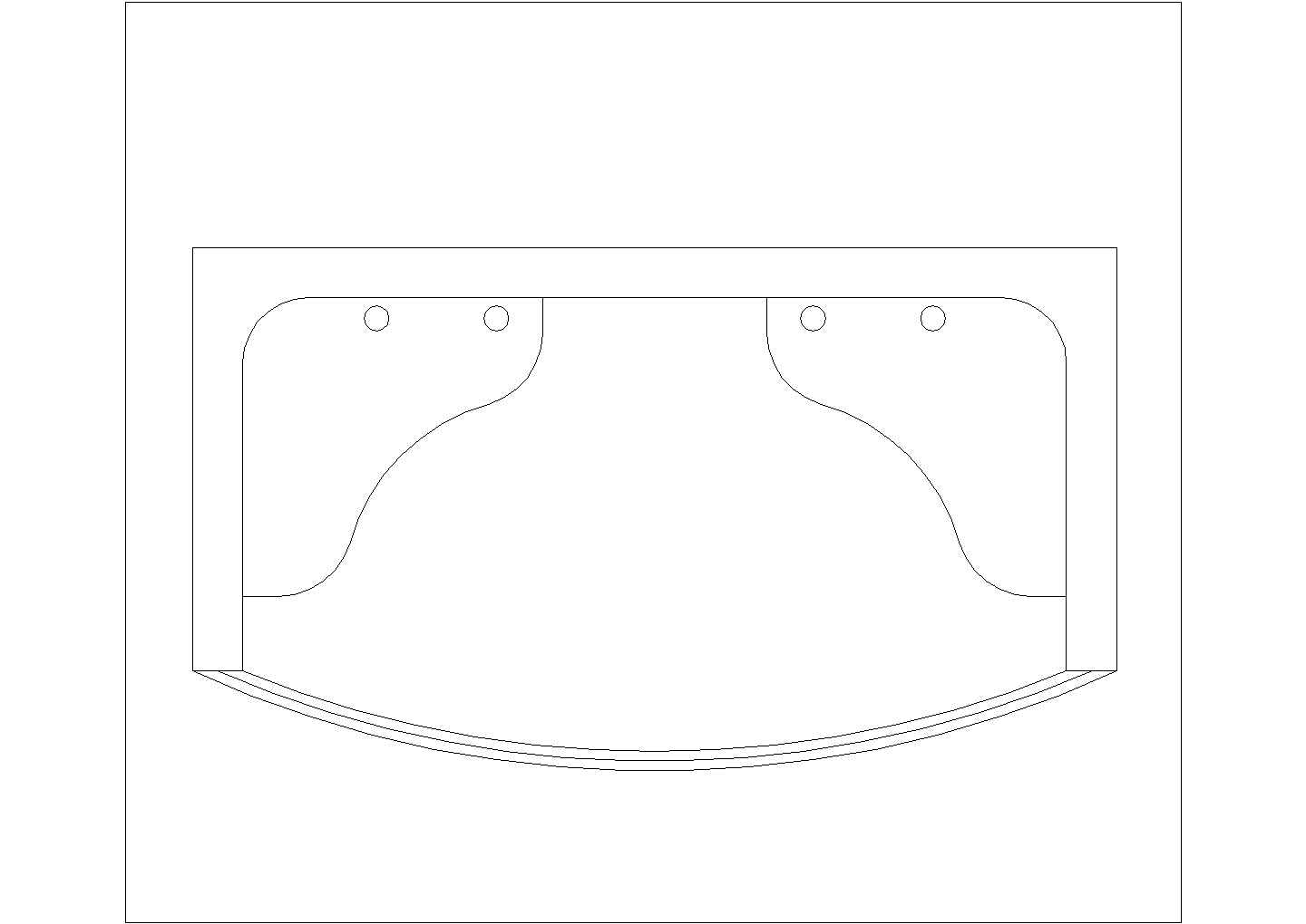 某浴缸节点详细CAD设计构造图