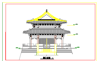 某仿古建筑楼设计cad施工图