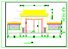 某古建大门全套建筑设计cad施工图纸-图一