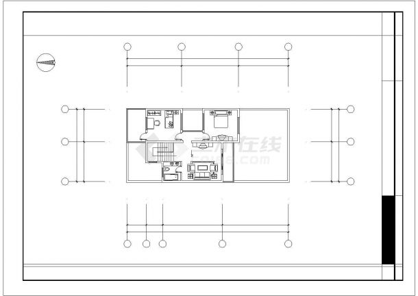2层框混结构单体中式简约型别墅平立面设计CAD图纸（3套方案）-图一