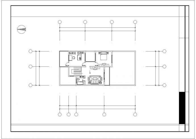 2层框混结构单体中式简约型别墅平立面设计CAD图纸（3套方案）_图1