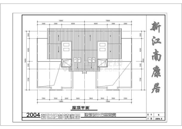 西安某小区2层框混结构双拼式别墅楼建筑设计CAD图纸（含总图和阁楼）-图一