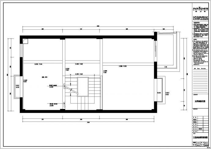 小区三层设计施工图CAD图纸_图1