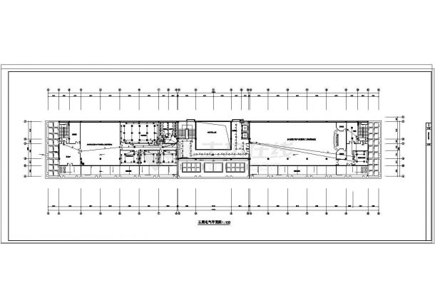 五层办公楼电气设计方案CAD施工图纸-图二