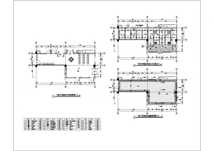 某一层门厅候诊放大天花地坪图CAD构造设计图纸_图1