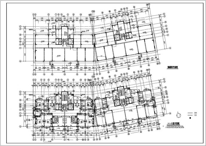 7200平米11+1层框架结构住宅楼建筑设计CAD图纸（含架空层）_图1
