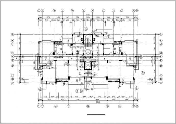 南通市兴福花园小区13层框架结构住宅楼全套建筑设计CAD图纸_图1