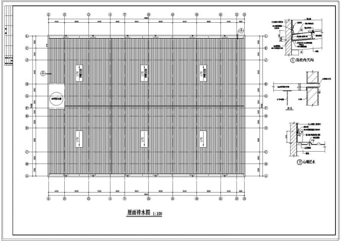 某休闲中心水中央浴场建施设计cad图纸_图1