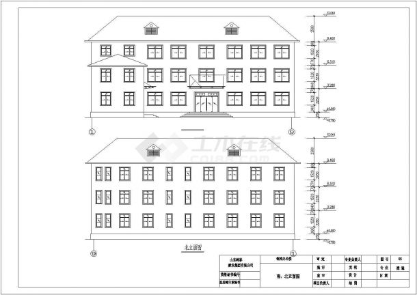 某钢构办公楼建筑及结构设计施工CAD图纸-图一