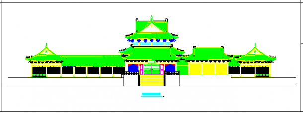 罗汉堂建筑cad设计施工图-图二