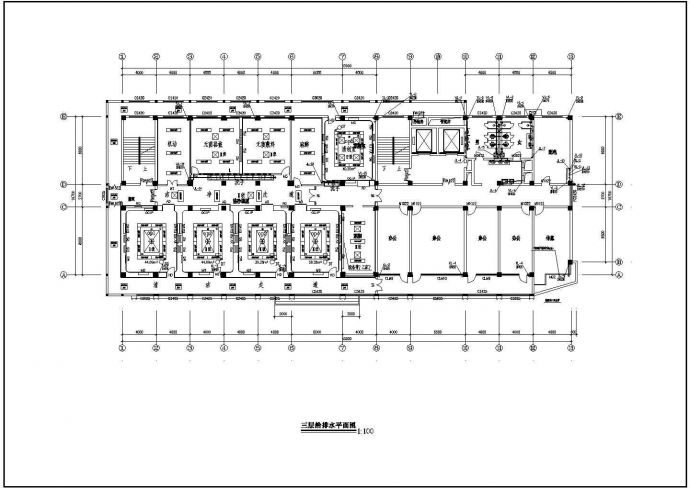 某地区七层门诊及住院楼给排水工程设计全套CAD图（含消防给水总平面图）_图1