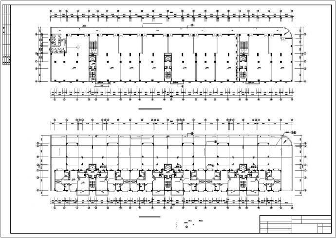 某小区1.7万平米12层框架结构商住楼建筑设计CAD图纸（1-2层商用）_图1