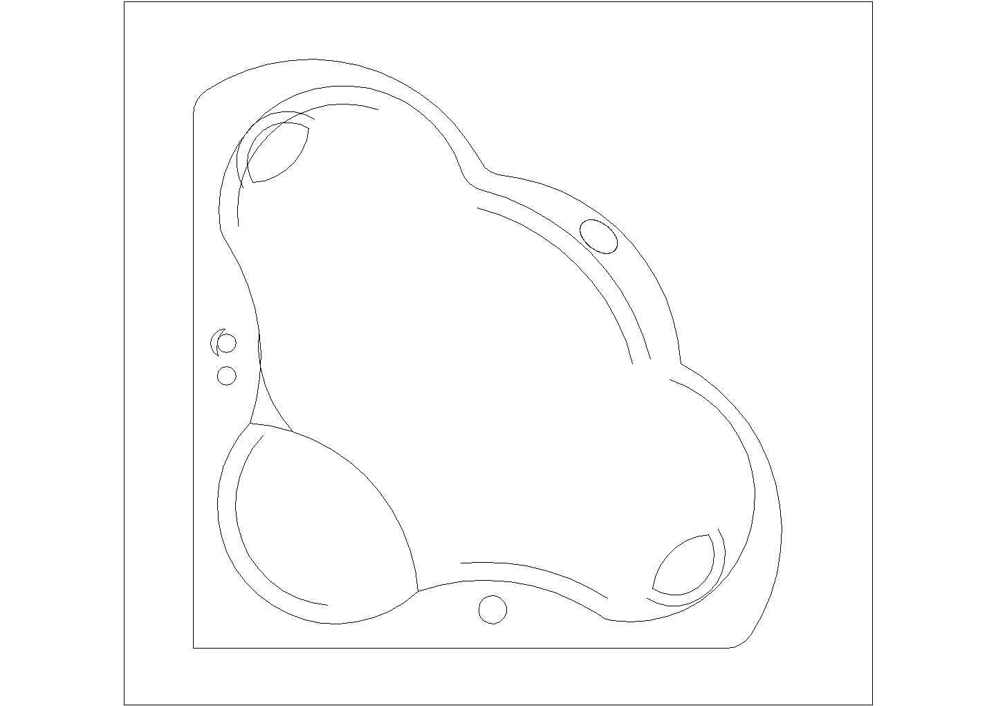 某浴缸CAD节点构造平面图纸