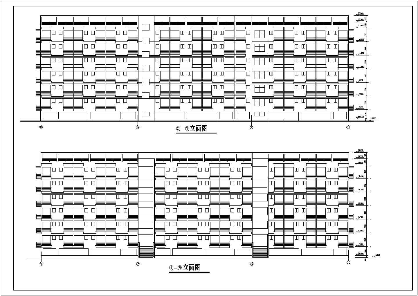 北京某高校6500平米6层框混结构学生宿舍楼建筑设计CAD图纸