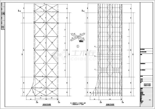 嘉兴小区钢结构天桥结构底商私人住宅楼设计CAD详细建筑施工图-图二