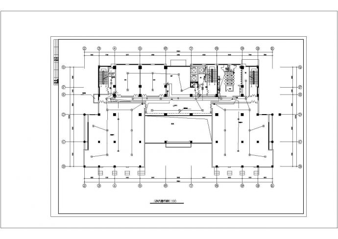卫生厅办公楼电气施工cad图纸设计_图1