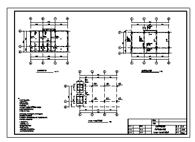 某市某地上四层框架结构行政办公楼结构施工cad图(含毕业设计，施工组织设计)-图一