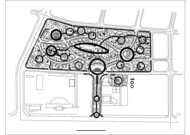 某花园建筑总体规划详细方案分析设计施工CAD图纸-图一