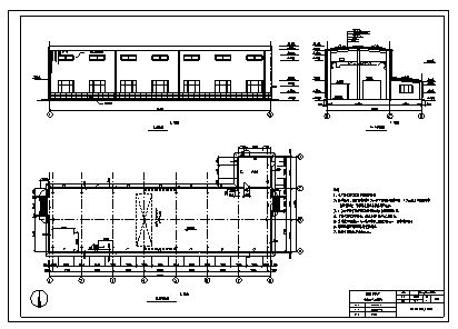 500平米某单层门式刚架结构印刷厂房施工cad图(含计算书，结构图)-图二