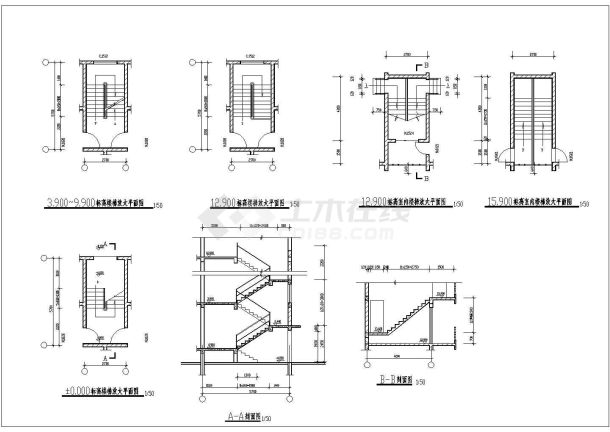 六层L型住宅三单元混合户型图CAD图纸-图二