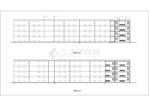 某县高中教学楼建筑施工图-图二