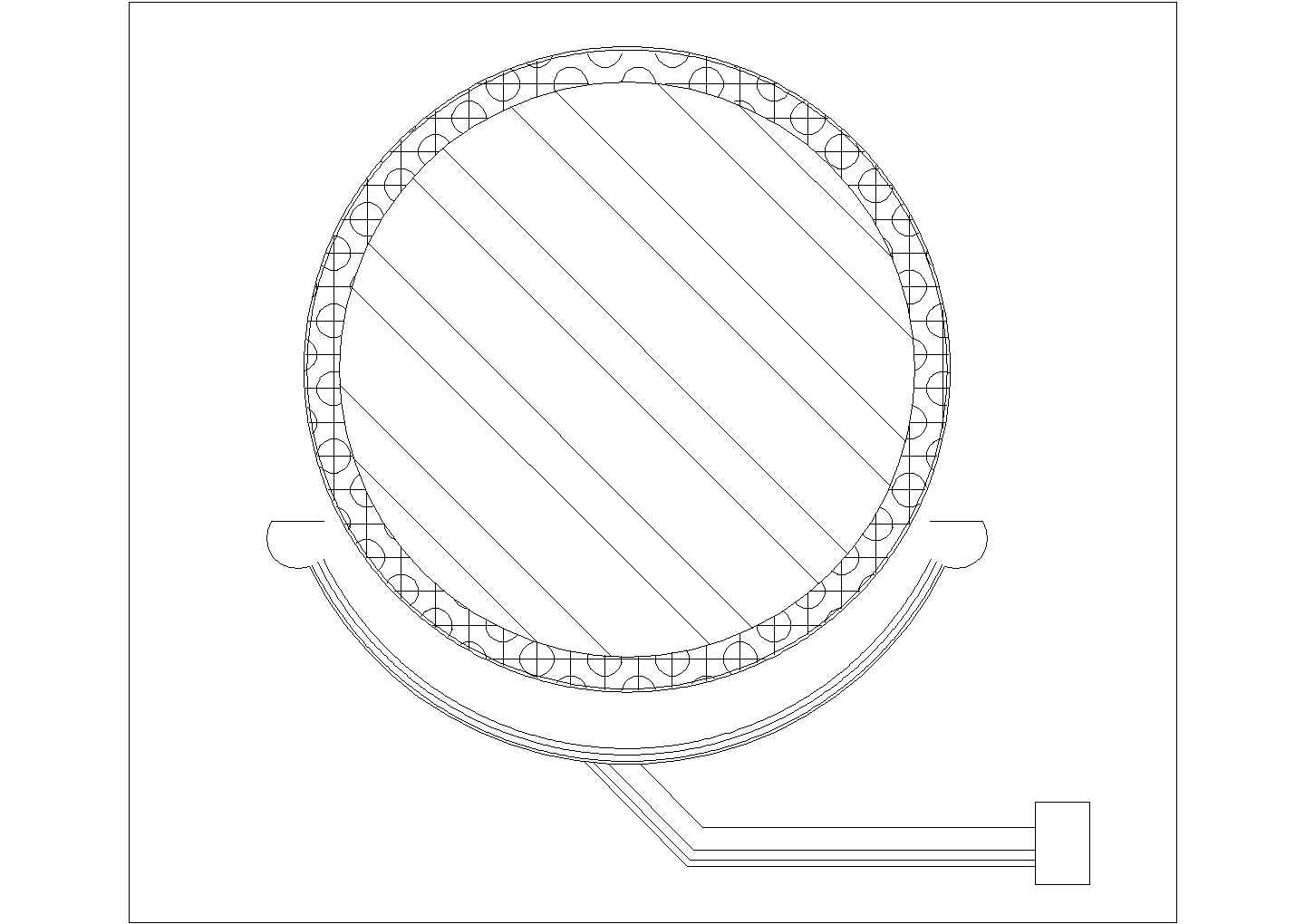 某刮须镜立面CAD节点剖面设计图纸