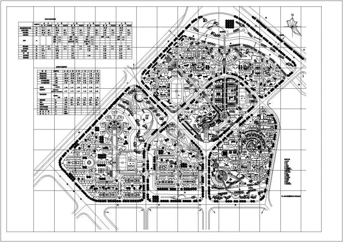 某地区高级大型综合小区总体规划设计施工CAD图纸_图1
