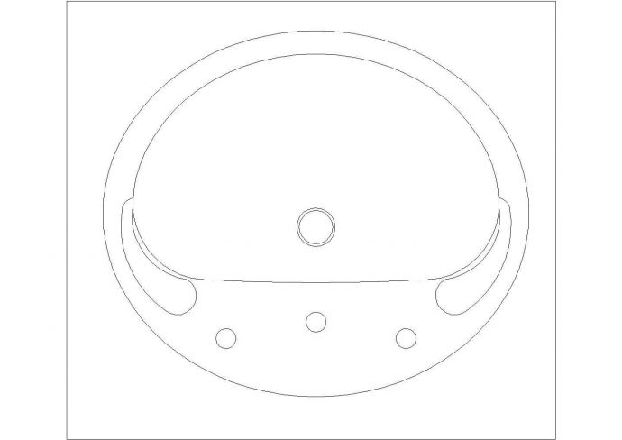 某洗手台CAD节点平面构造设计图_图1