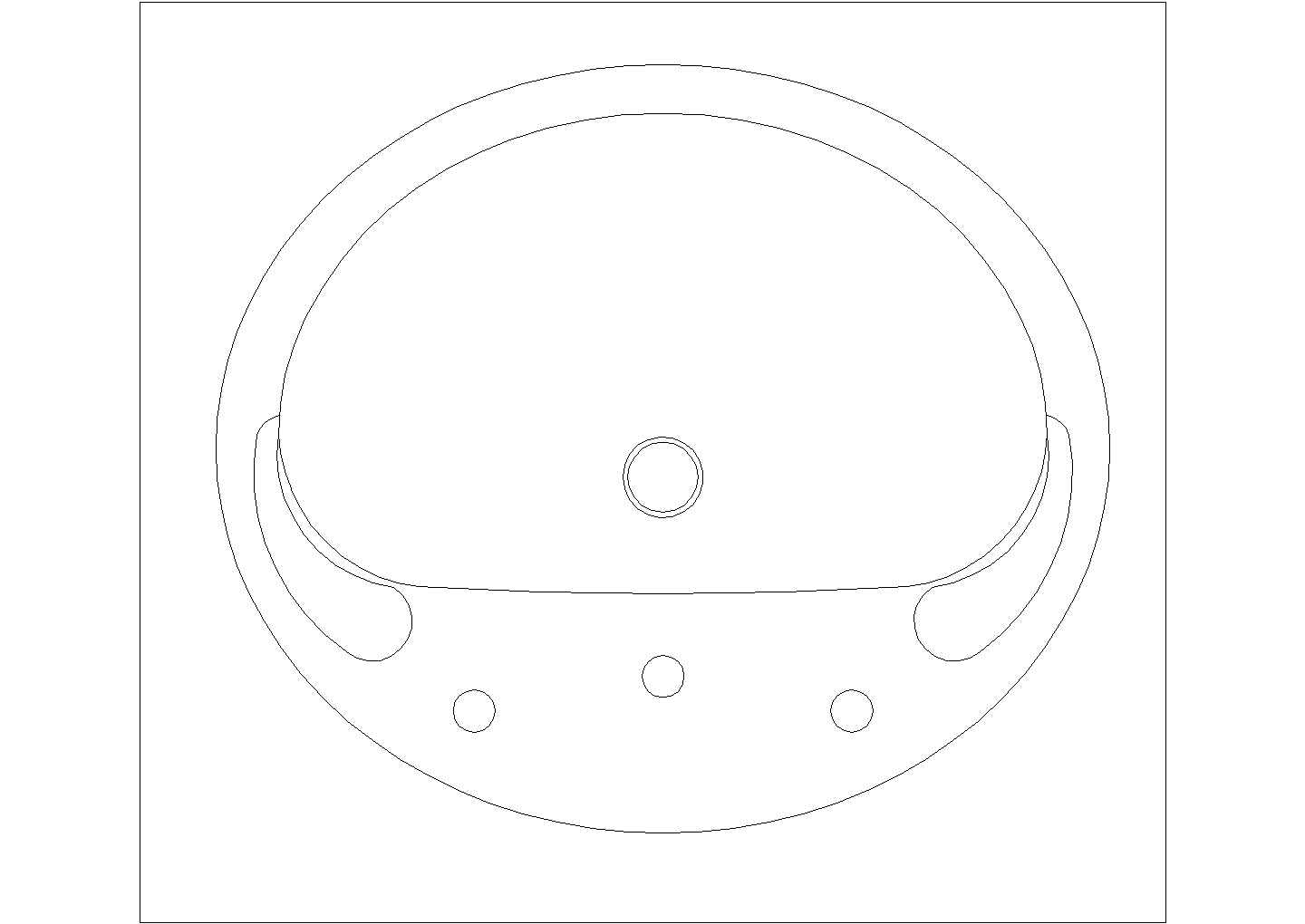 某洗手台CAD节点平面构造设计图