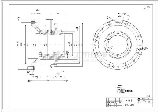 某压模座CAD大样节点构造设计-图一