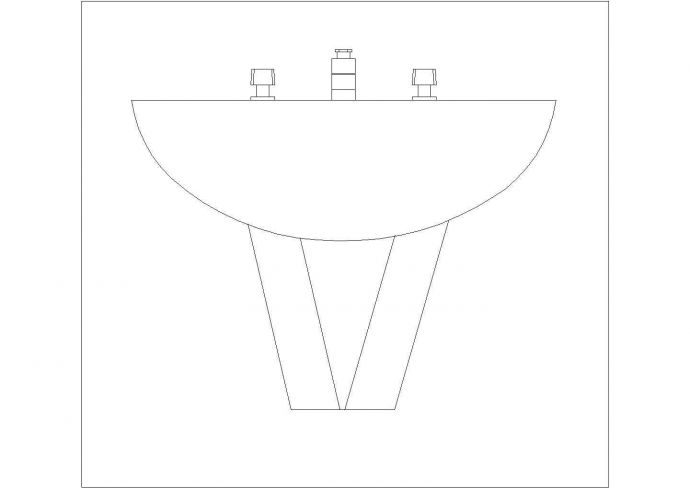 某洗手台CAD节点平面设计图纸_图1
