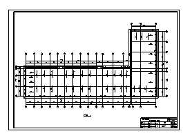 某市某开发区五层框架结构宾馆建筑结构施工cad图(含计算书、建筑图，结构图)-图一