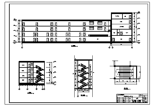 某市某开发区五层框架结构宾馆建筑结构施工cad图(含计算书、建筑图，结构图)-图二
