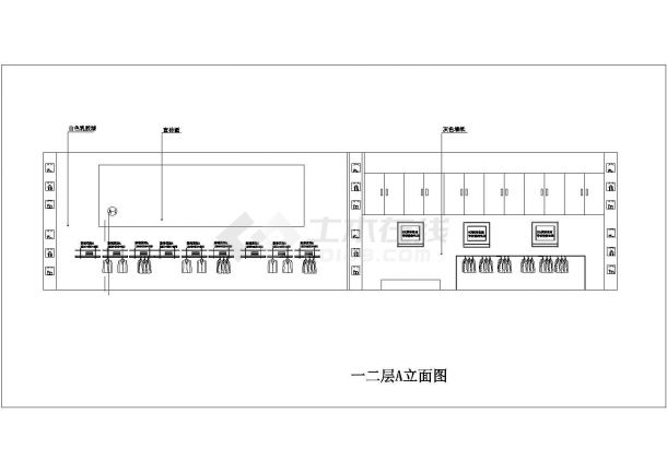 某二层框架结构服装专卖店装修设计cad全套施工图-图二