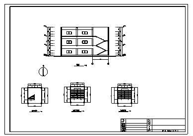 2000平米某三层框架结构厂房全套施工cad图(含计算书，结构图)-图一