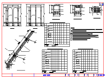 锚索框架梁及地梁结构CAD图