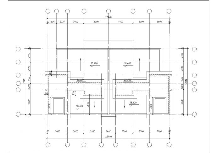 沈阳市体育学院家属院6层砖混结构住宅楼局部平面设计CAD图纸_图1