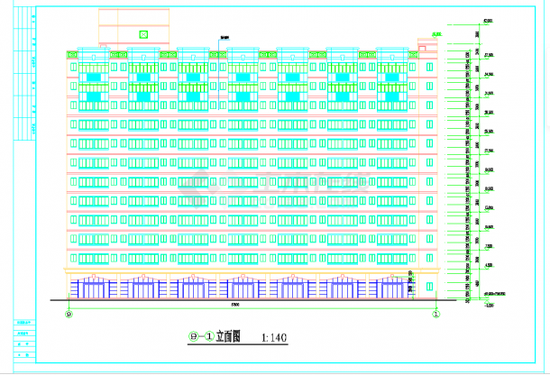 某地12层的学生宿舍CAD图纸-图一