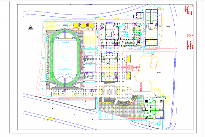 某地美术学院教学区规划图CAD图纸_图1