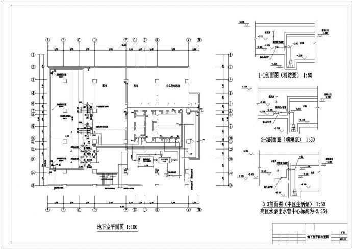 【精选】高层酒店给排水全套设计CAD图纸_图1