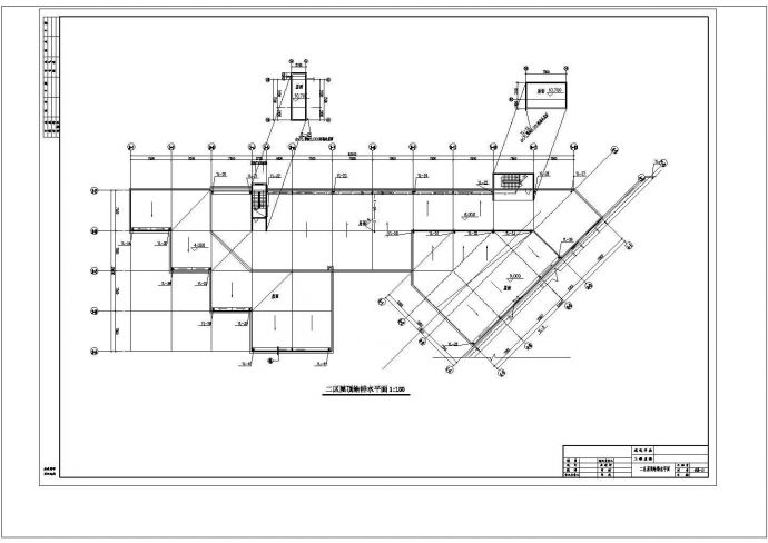 8层办公楼建筑给排水施工CAD图纸（气体灭火）_图1