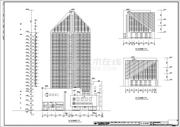 某高层五星级商务酒店设计cad全套建筑施工图（含设计说明）-图二
