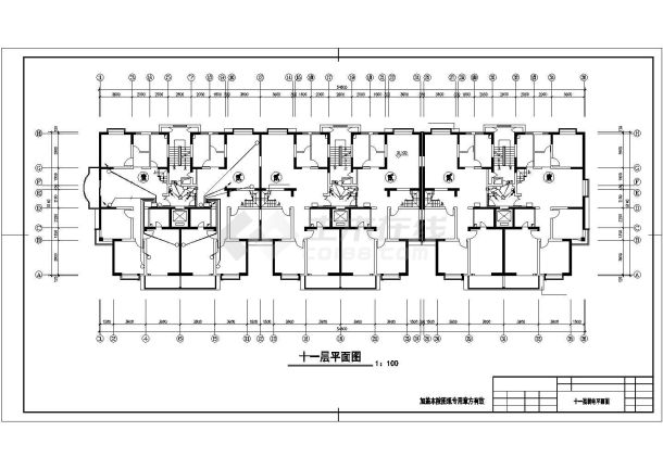 某十一层商住楼电气施工CAD图-图一