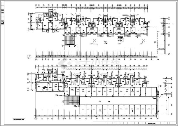 某 -1+5+1阁楼层(1梯2户4单元)住宅楼给排水施工图纸-图二