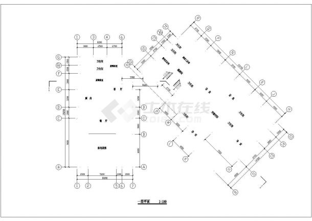 沈阳市某避暑山庄单层砖混结构休闲会馆建筑设计CAD图纸（4套方案）-图二