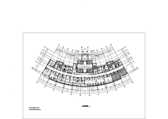 某六层平面CAD详细设计完整布置图_图1