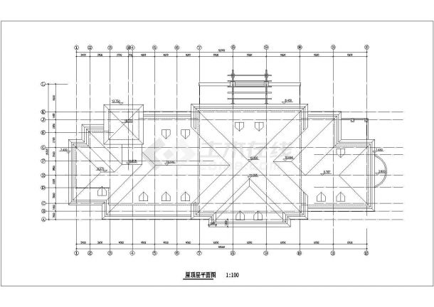 太原某1600平2层框架结构休闲会所建筑设计CAD图纸（含阁楼和地下室）-图一