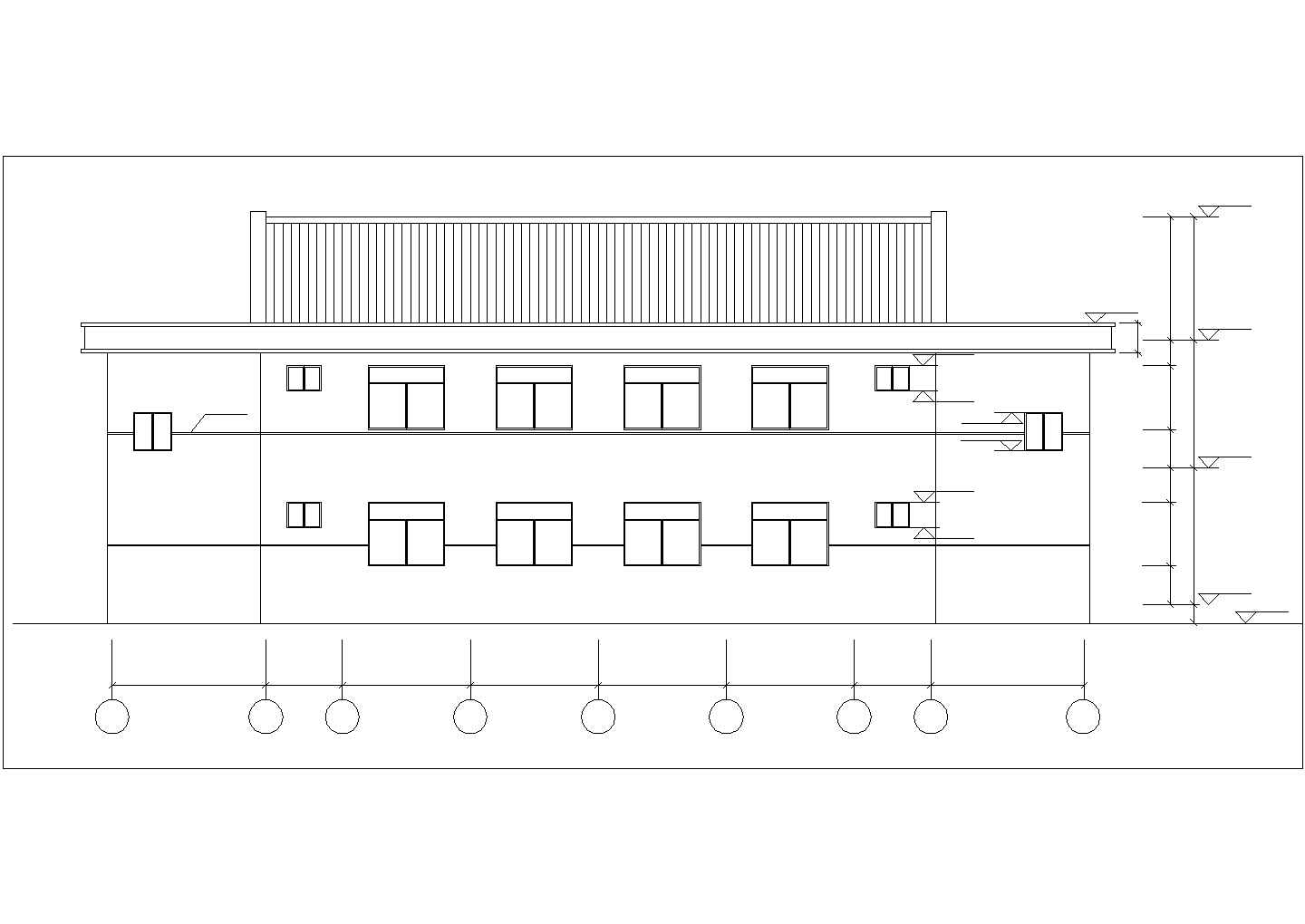 370平米2层砖混结构双拼民居住宅楼建筑+结构设计CAD图纸