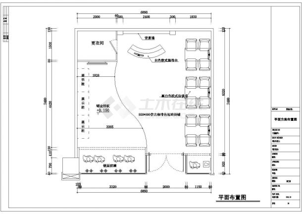 安徽省亳州市某时尚浪漫婚纱店面室内全套施工设计CAD图-图二