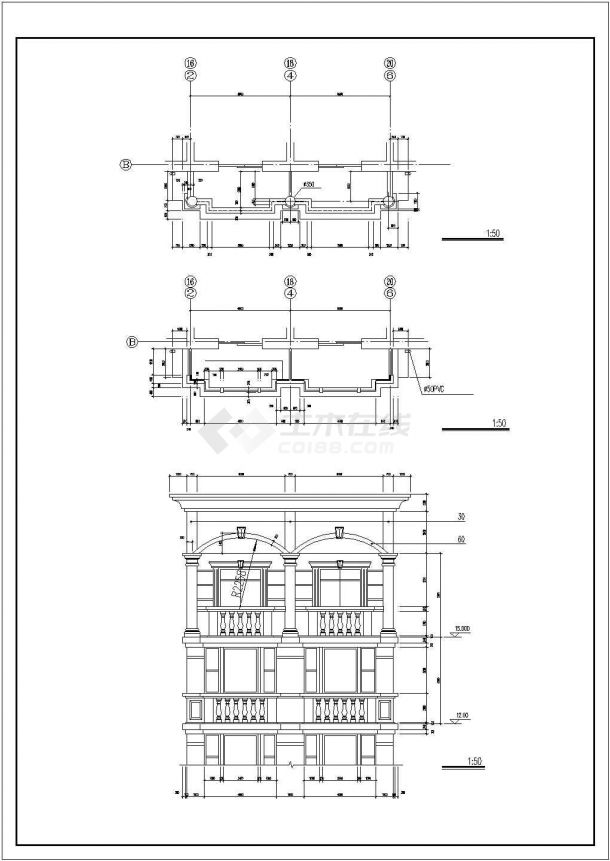 3400平米左右6层砖混结构住宅楼建筑设计CAD图纸（含阁楼和地下室层）-图一